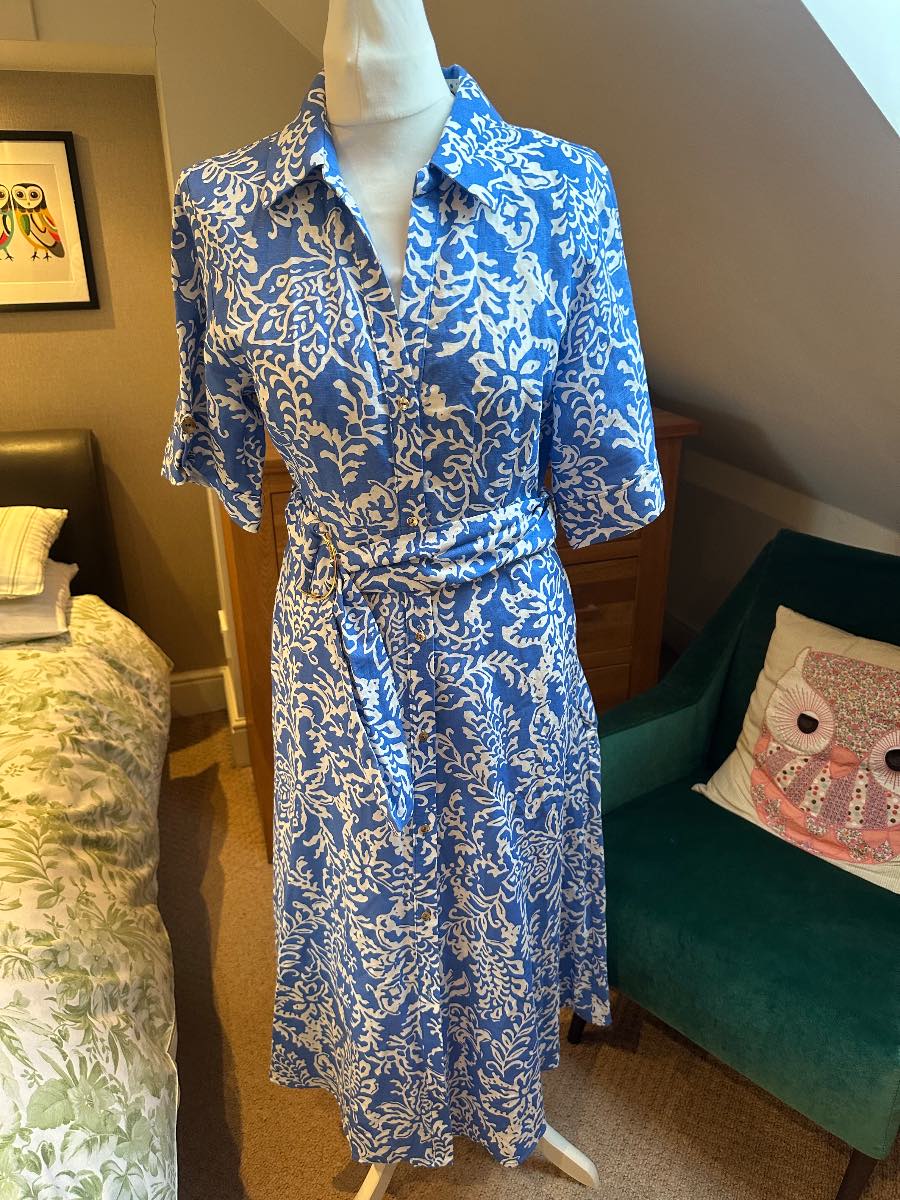 Zara linen mix midi dress