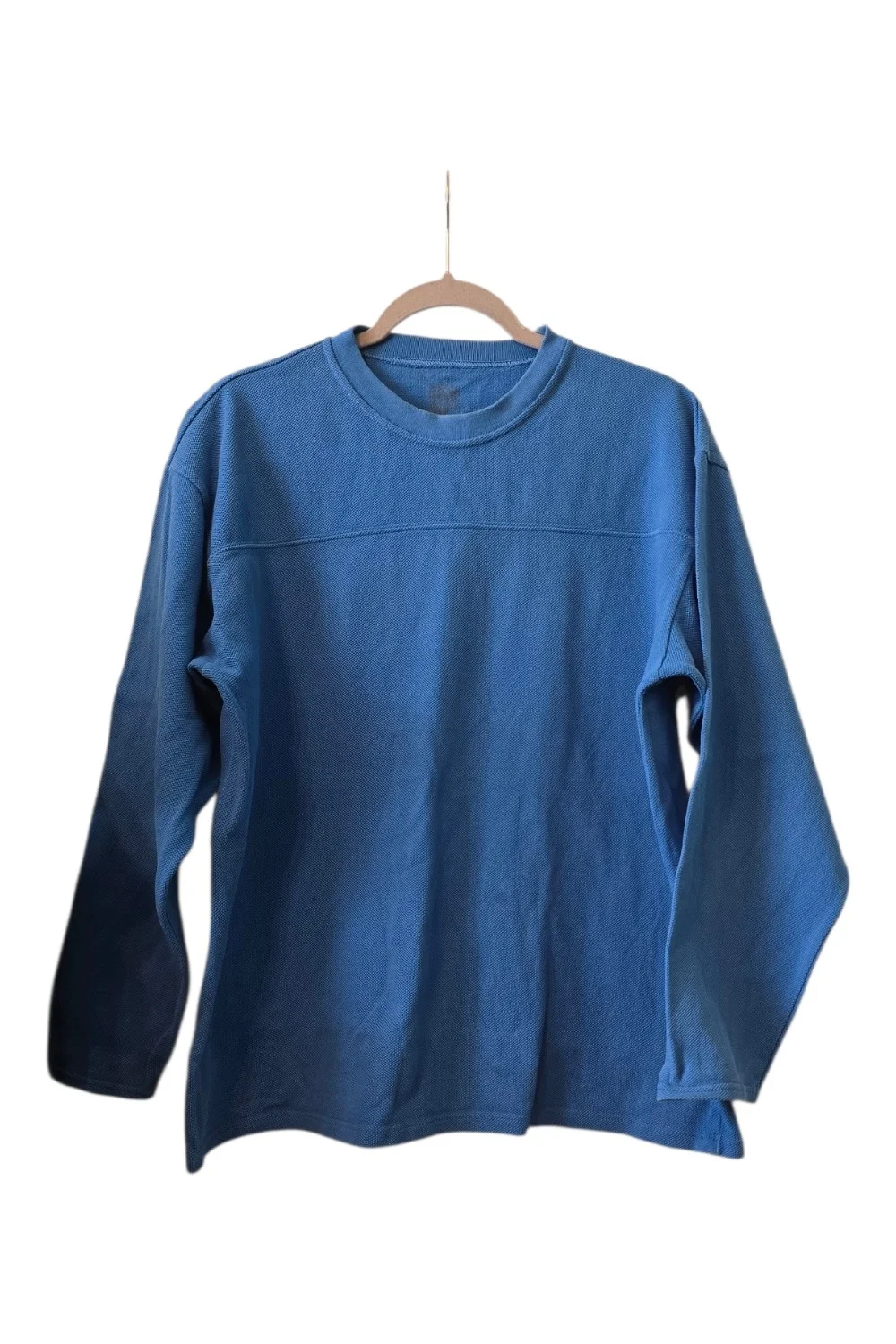 Goodmeasure Blue Textured Crew Neck Sweatshirt | Size L