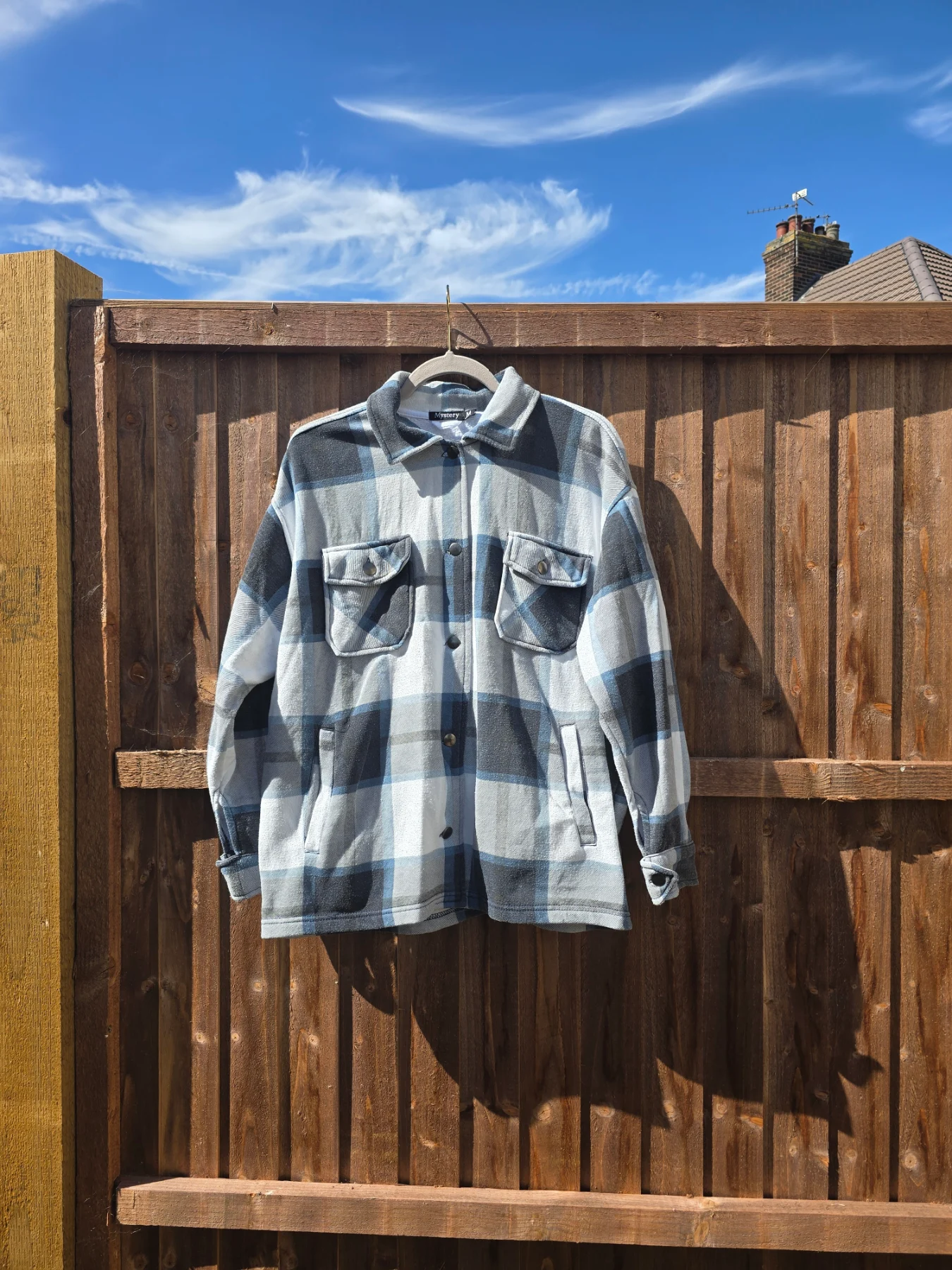 Mystery Blue Check Shacket