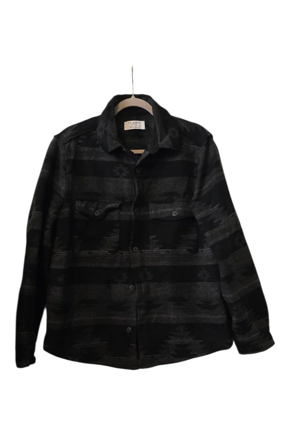 Primark Black & Grey Aztec Shacket