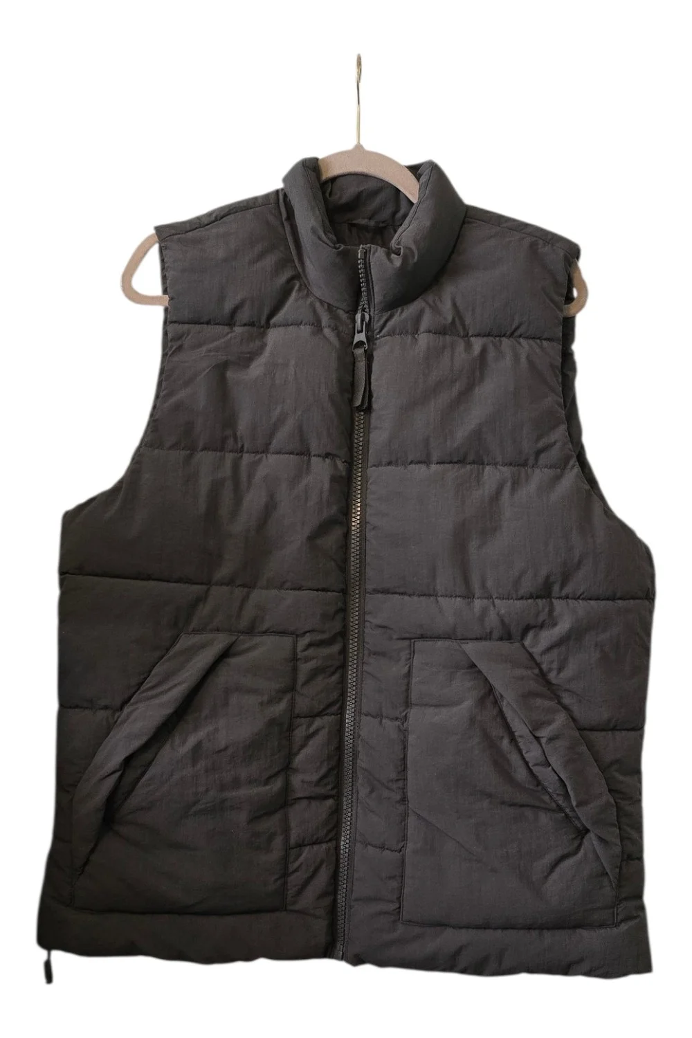 F&F Grey Quilted Puffer Gilet | Size L — Lightweight Bodywarmer