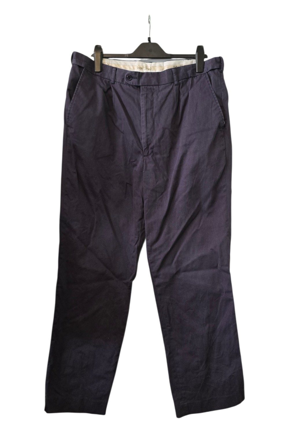 Peter Christian Navy Twill Trousers | W38 L31 — Premium Cotton