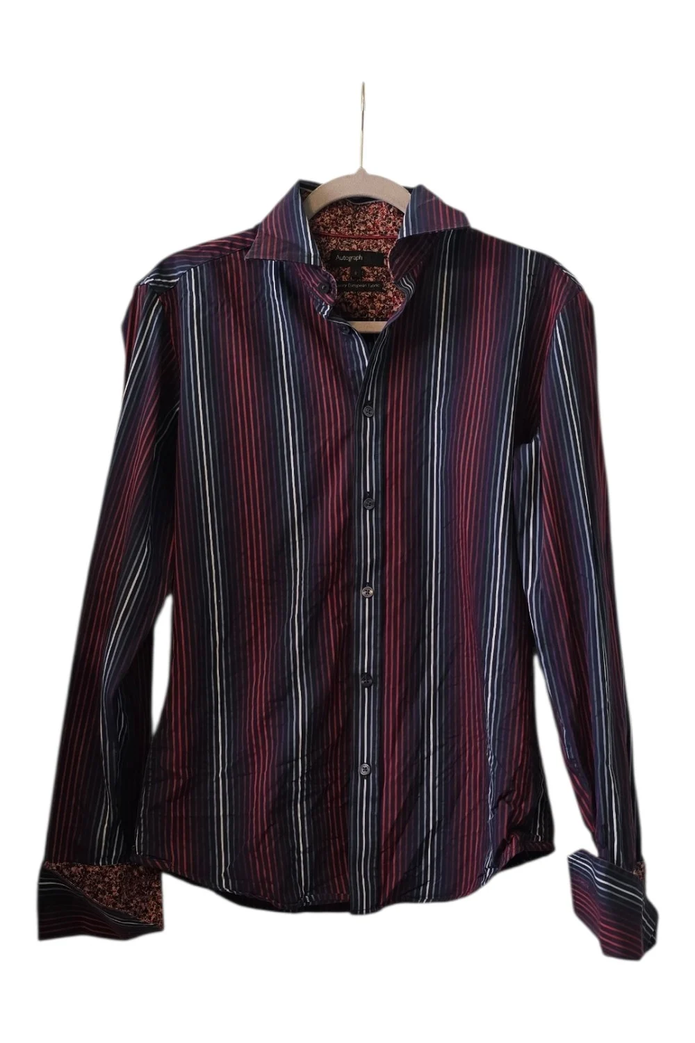 M&S Autograph Luxury Striped Shirt | Size S