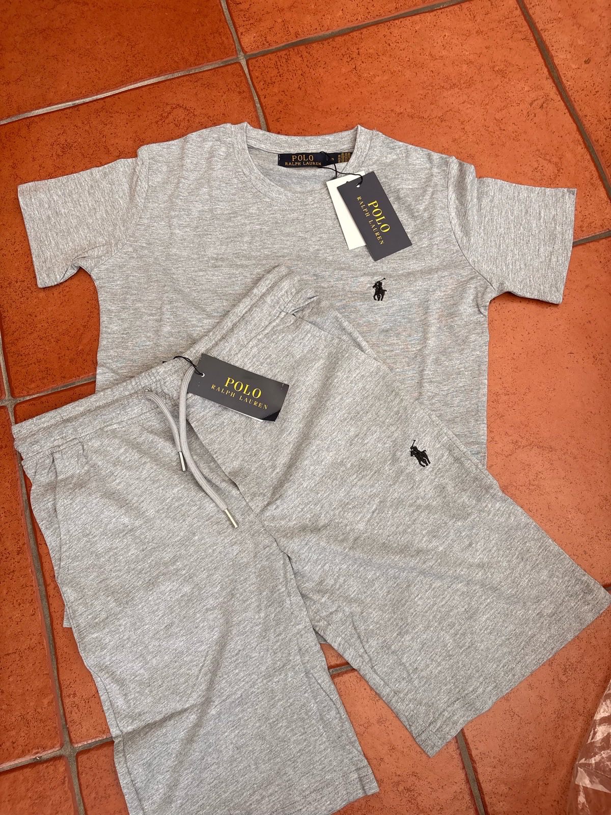 Polo Ralph Lauren kids short set grey