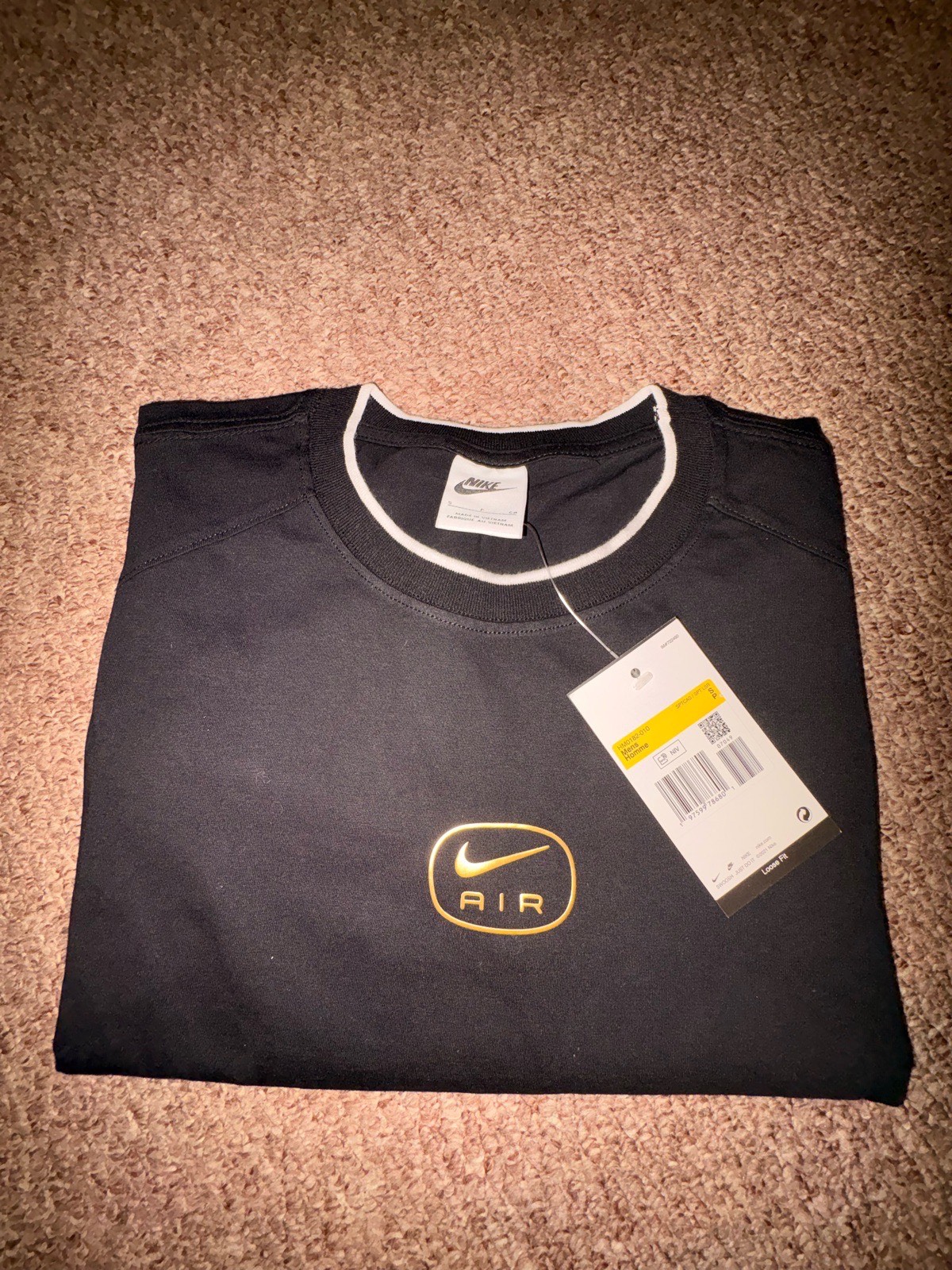 Nike air max tee (black and gold)