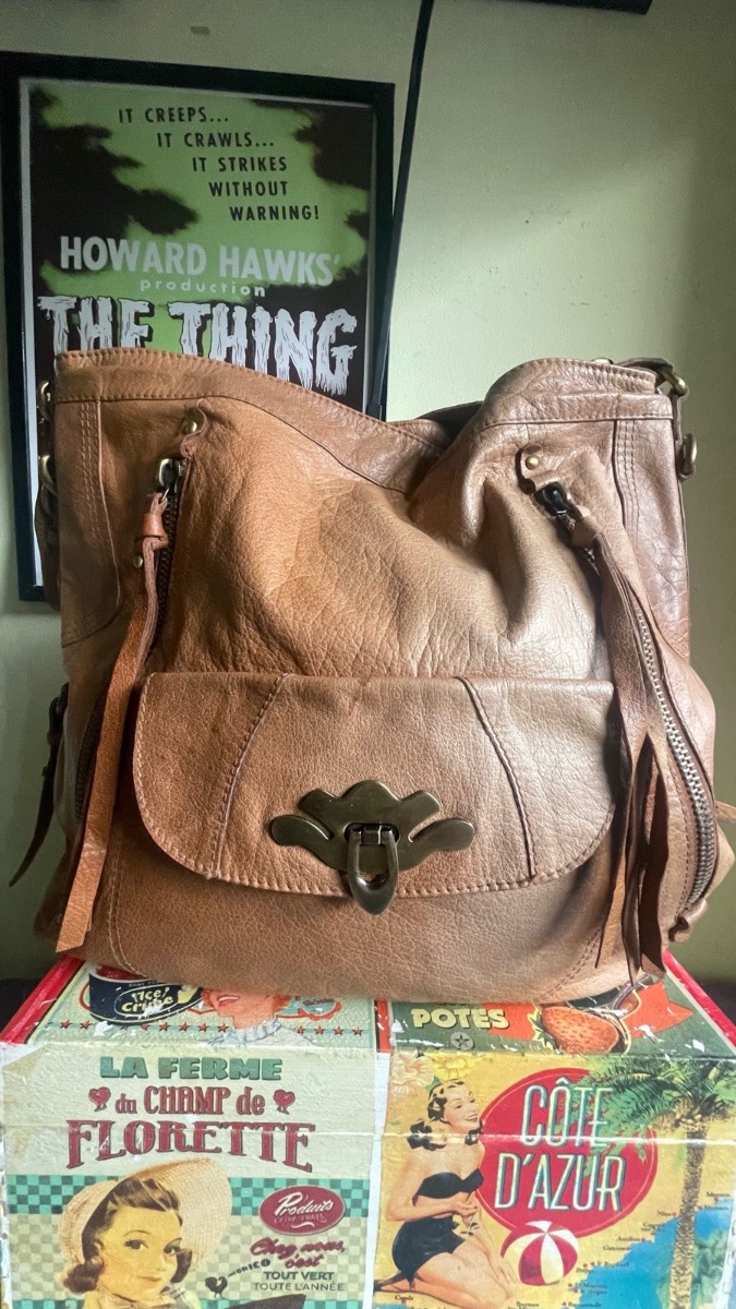 River Island Vintage Large Real Leather Handbag