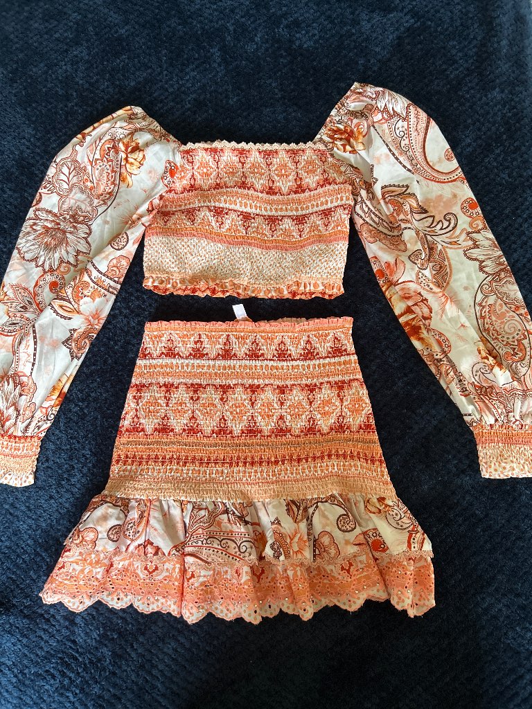River Island Two Piece Top & Skirt Size S