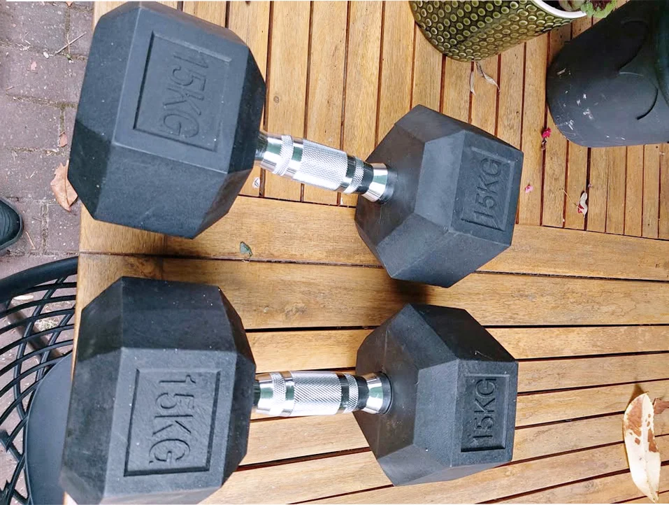 15kg Hex Fitness Dumbbell Pair