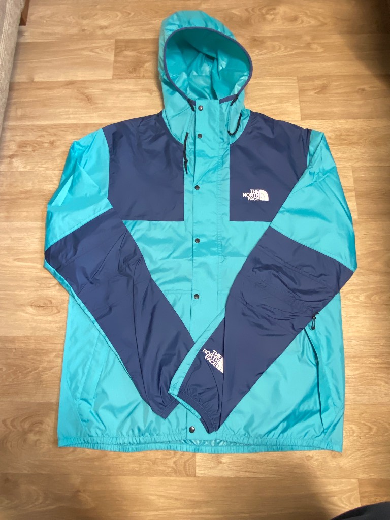 Vintage 90s The North Face Mountain Light Jacket Turquoise Navy Colour Block Retro Anniversary Editi
