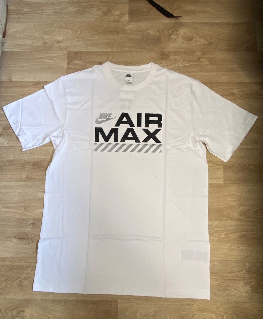 Nike Air Max White T-Shirt Graphic Logo Streetwear Casual Tee