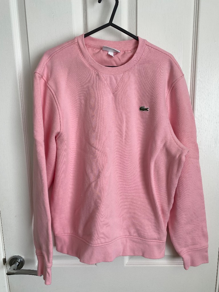Lacoste pink sweatshirt medium men’s
