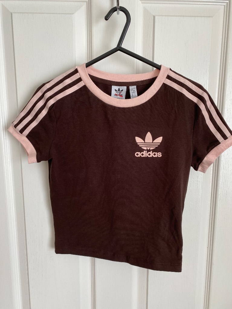 Adidas T shirt cropped UK4/6 ladies