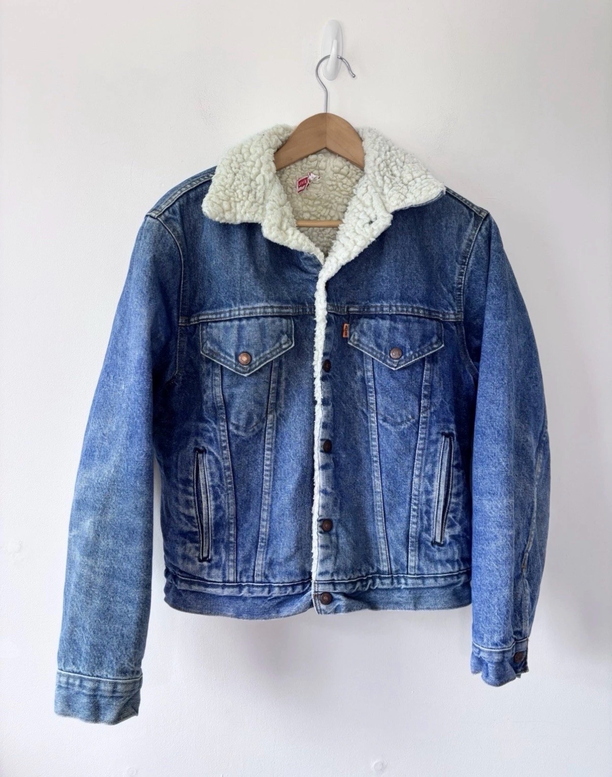 Vintage Classic Levi’s Sherpa Lined Denim Trucker Jacket Size 40 Medium