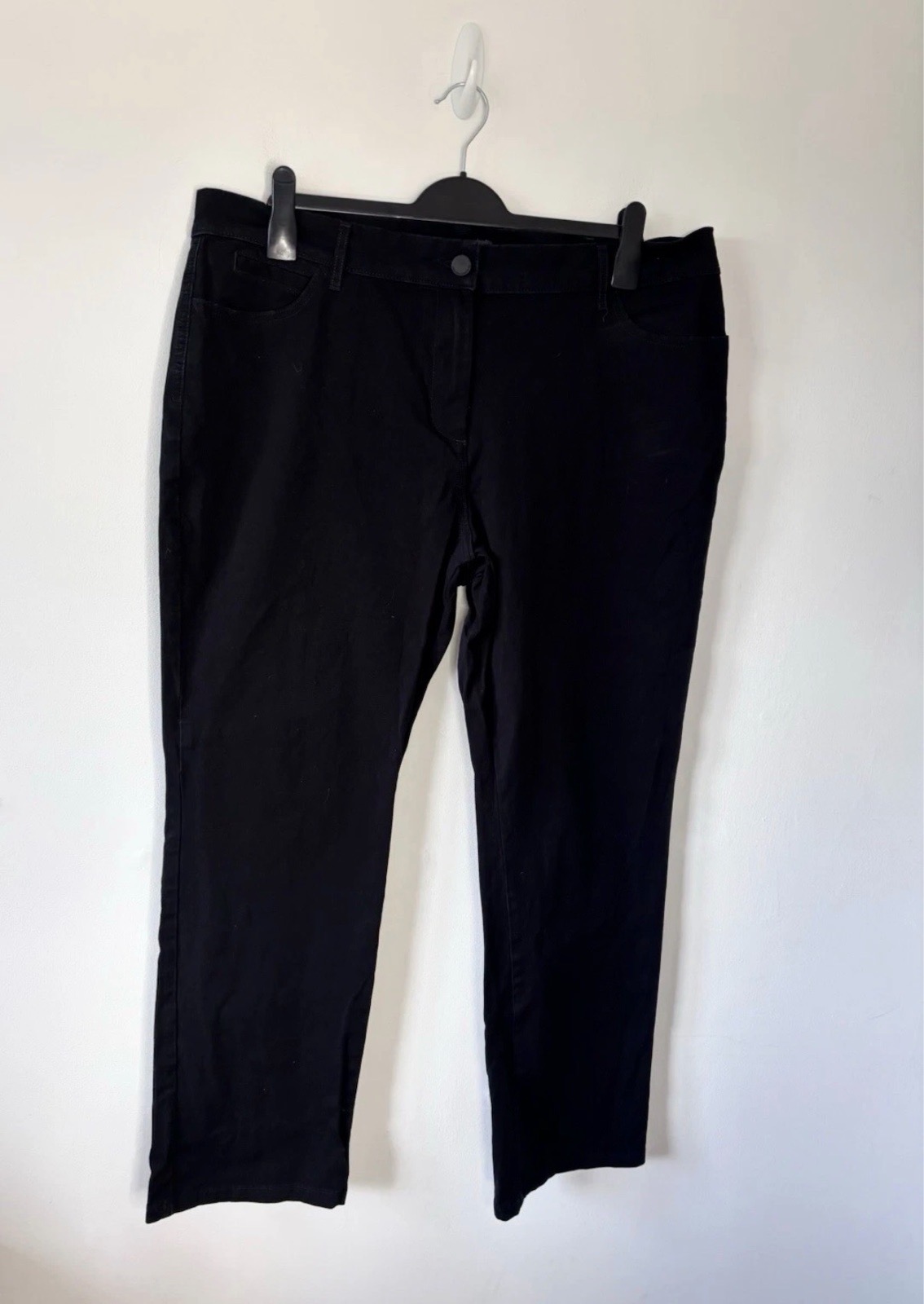 Marks & Spencer Women’s Black Straight Fit Chino Trousers Size 20