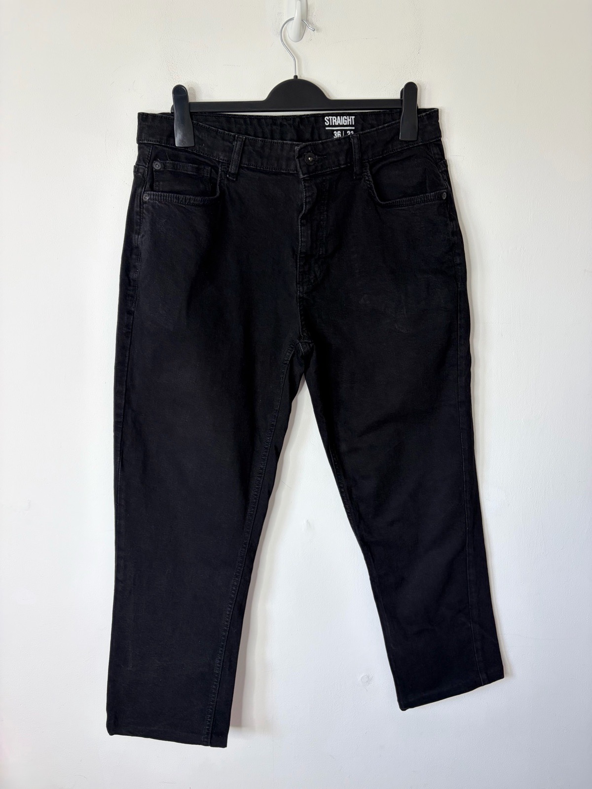 George Men’s Black Straight Jeans 36W 32L