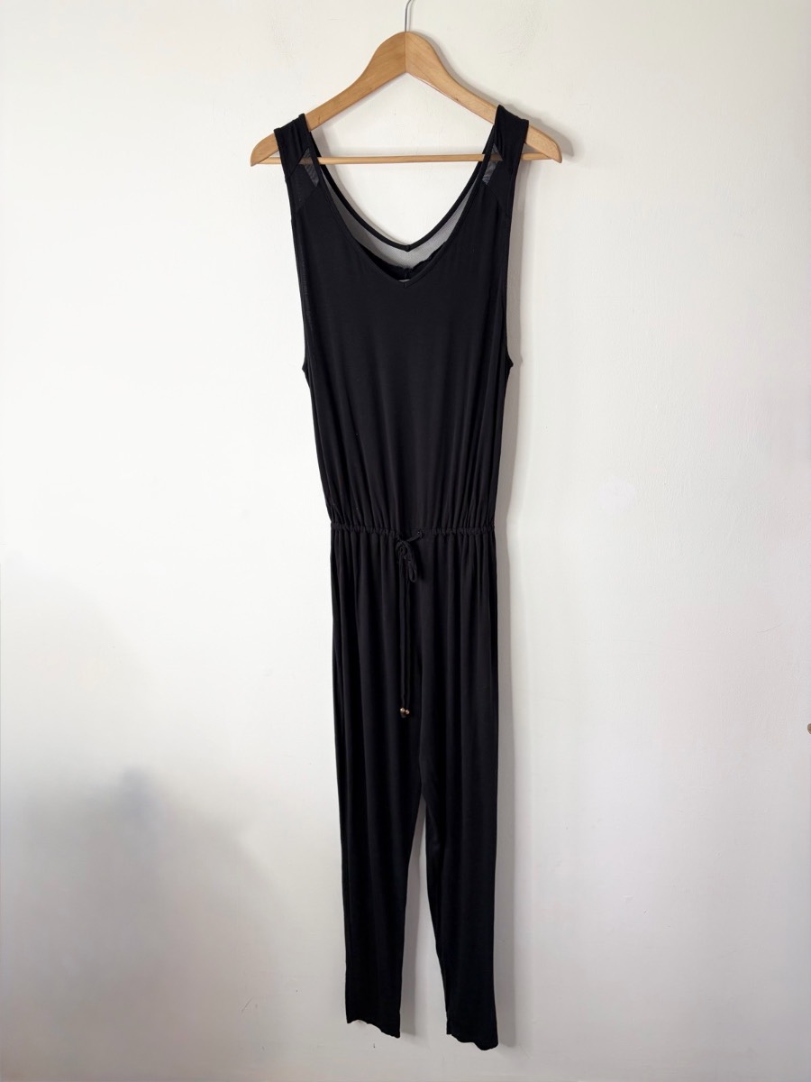 Next Beachwear Women’s Black Stretchy Jumpsuit Size 12 Holiday