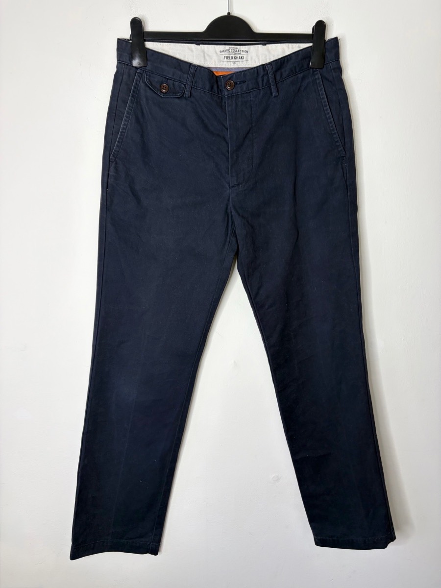 Dockers Men’s Navy Blue Straight Chino Trousers 32W 32L