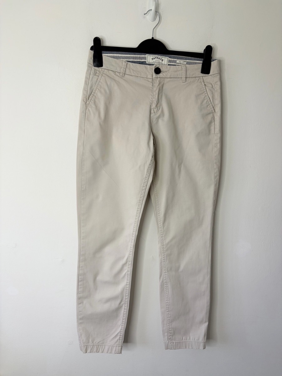 Fat Face Women’s Beige Soft Summer Chino Trousers Size 8