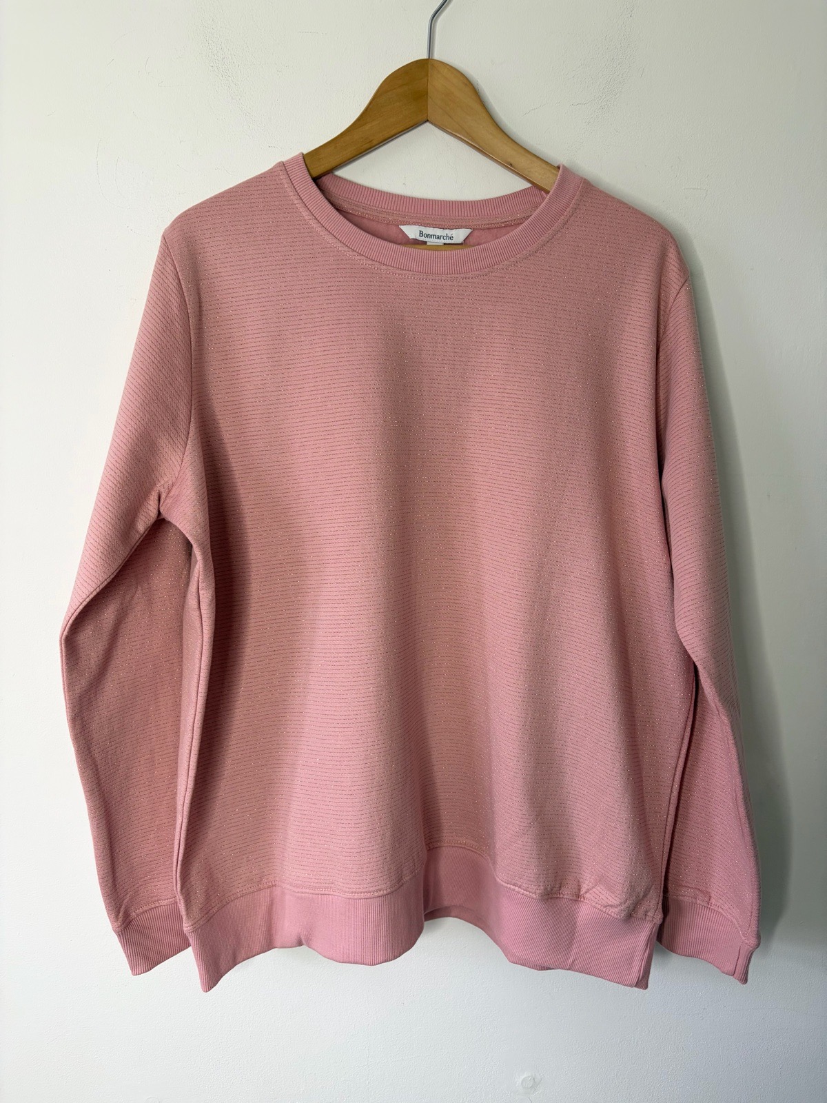 New Bonmarche Women’s Dusty Pink Gold Fleck Jumper Sweatshirt Size 18 Gift