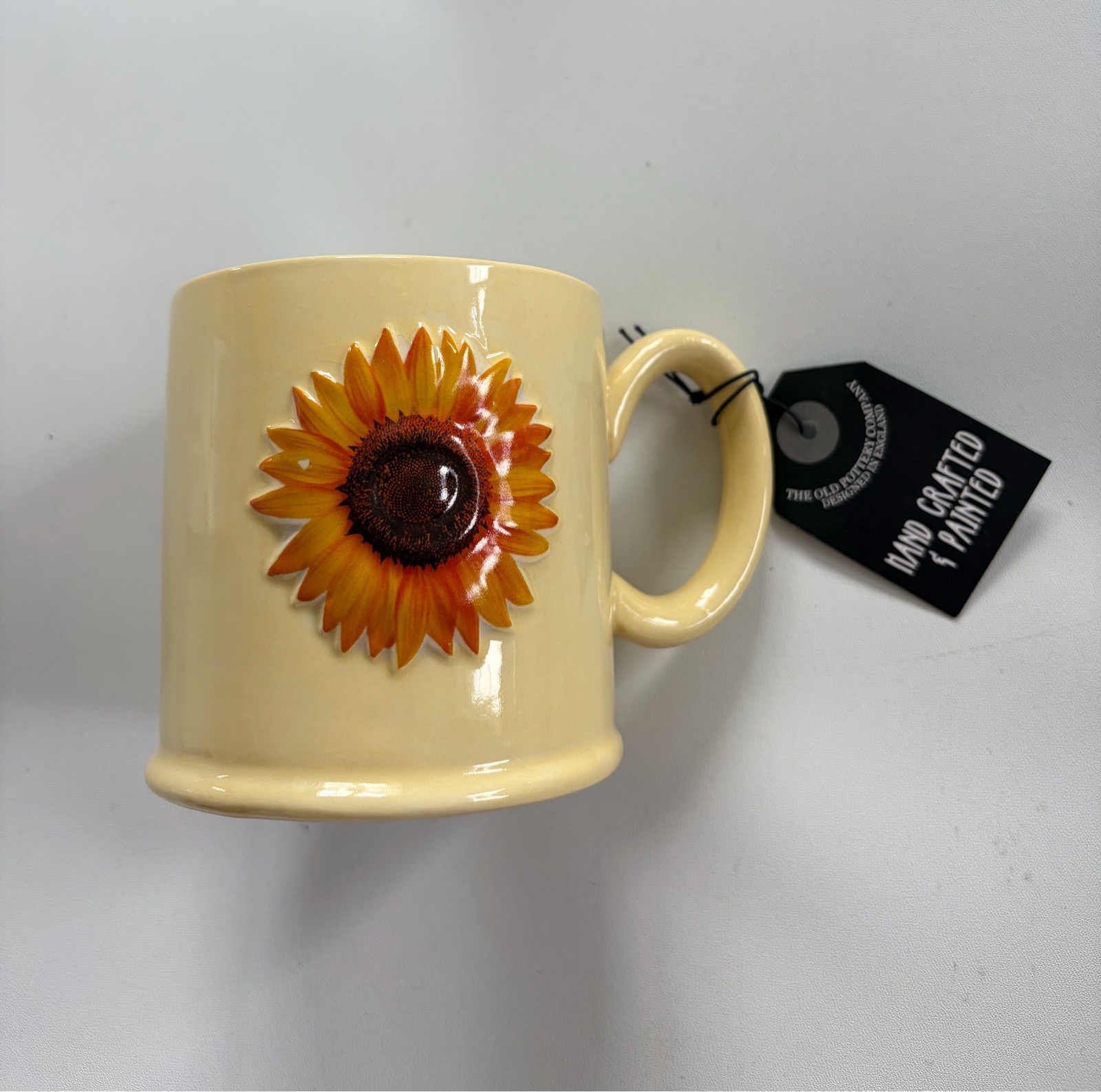 New Old Pottery Company Yellow Sunflower Hand Painted Tankard Mug Gift Present