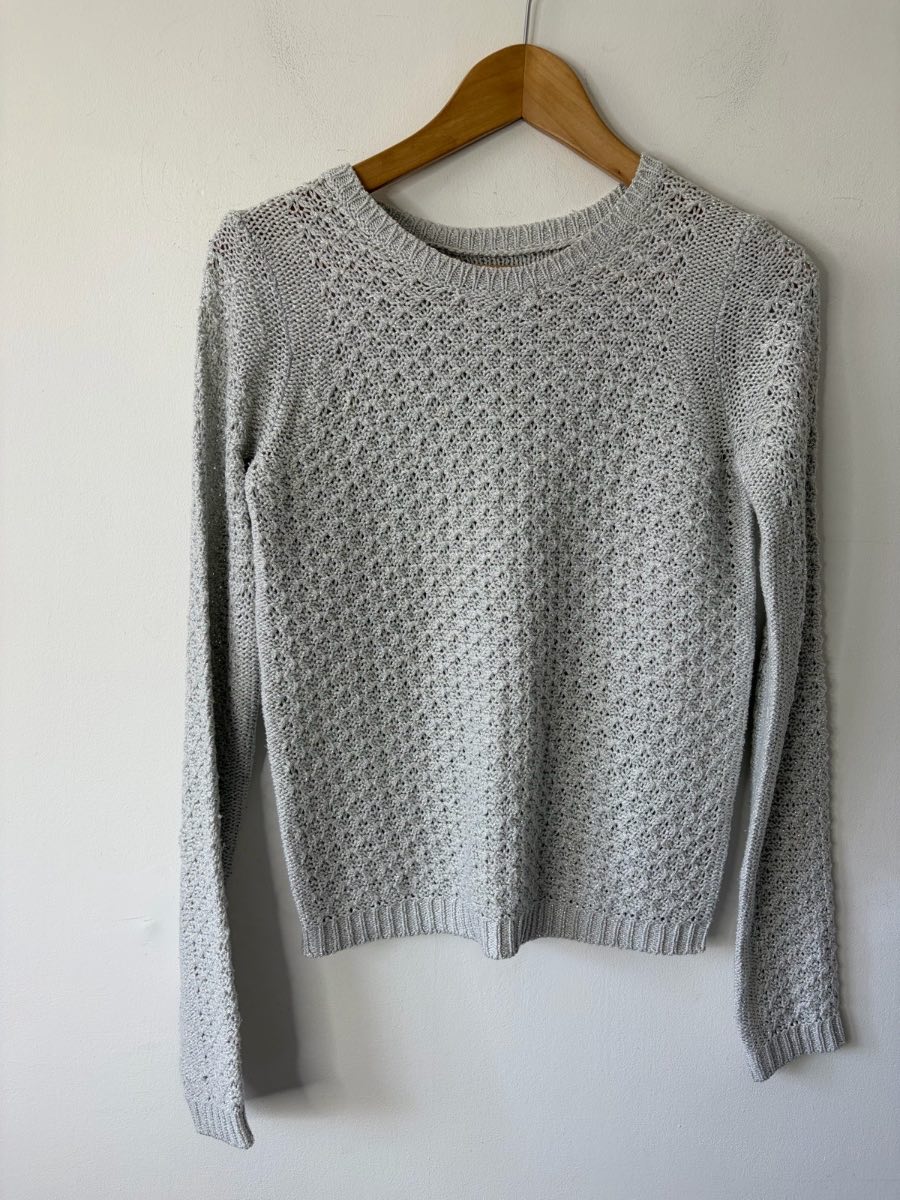 Oasis Women’s Silver Knitted Jumper Size Extra Small