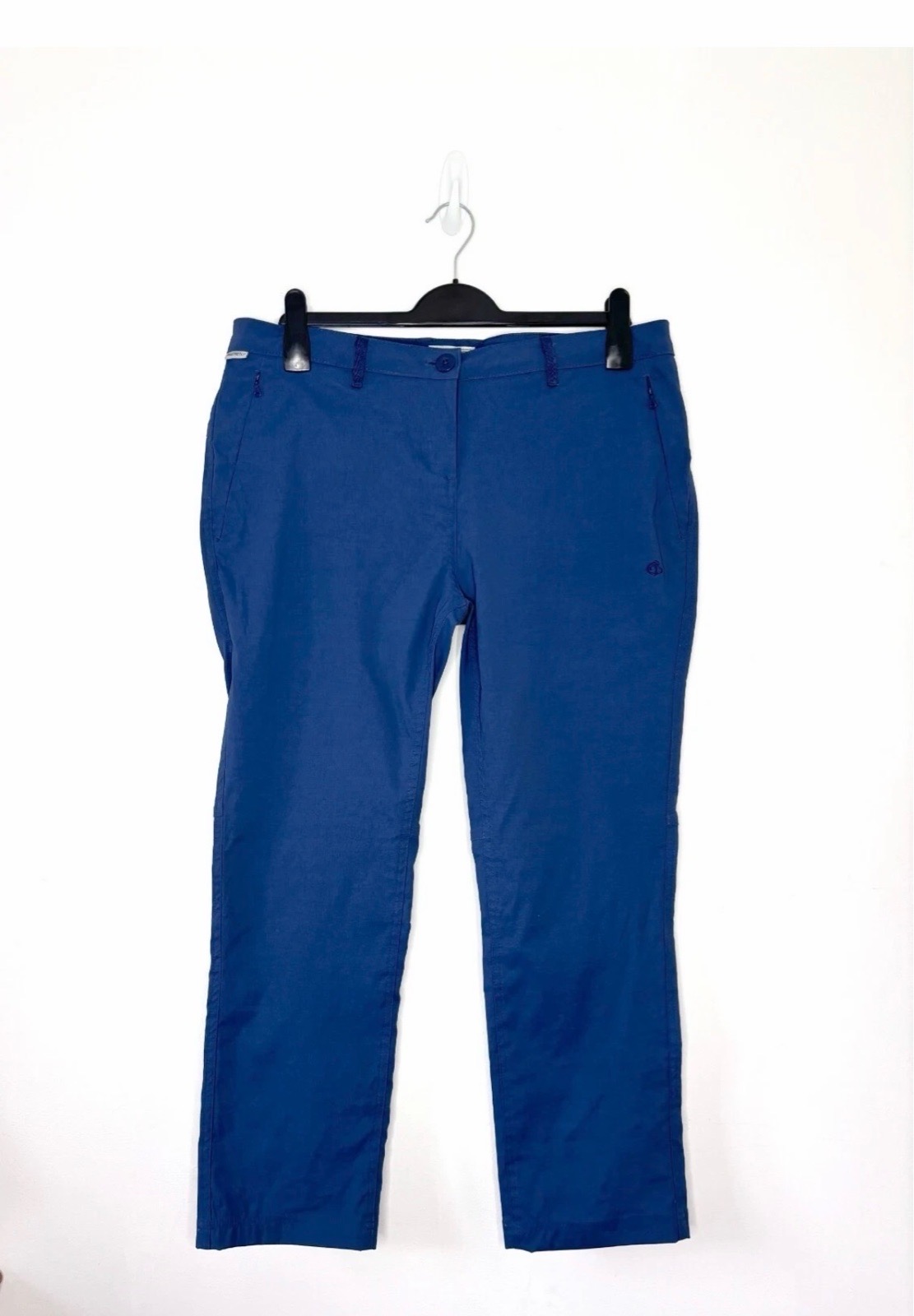 Craghoppers Solarsheild Women's Blue Straight Lightweight Walking Hiking Trousers Size 16