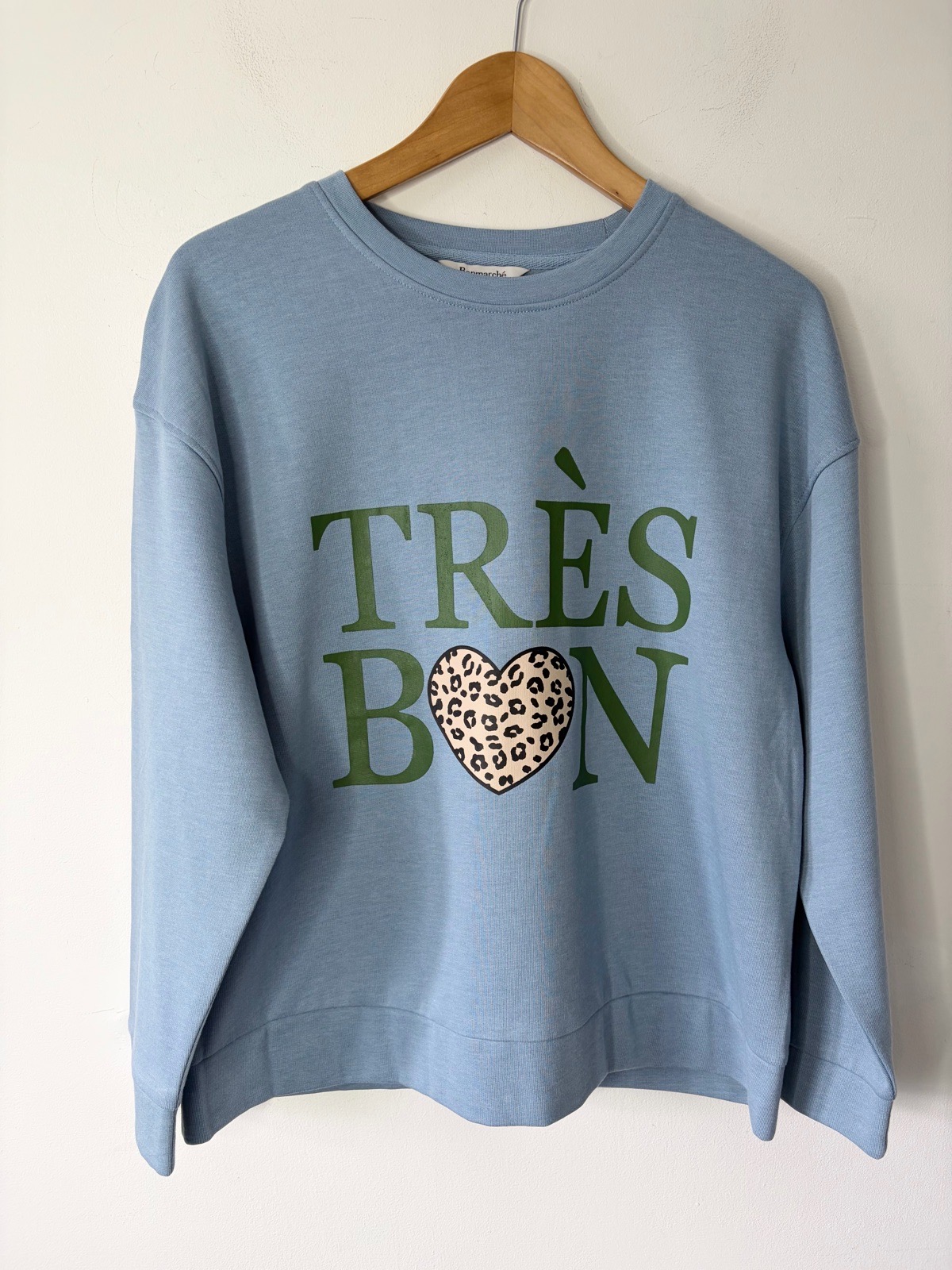 New Bonmarche Women’s Blue Printed Graphic Sweatshirt Jumper Size 12 Gift