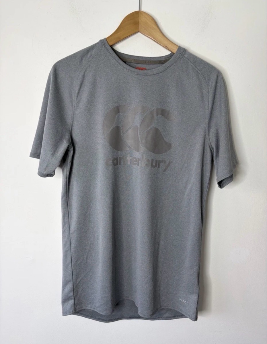 Canterbury Men’s Grey VapoDri Logo Training Moisture Wicking T-Shirt Size Med