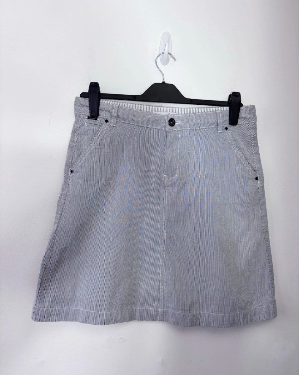 Per Una Women’s Navy Pinstripe Summer Chino Skirt Size 14