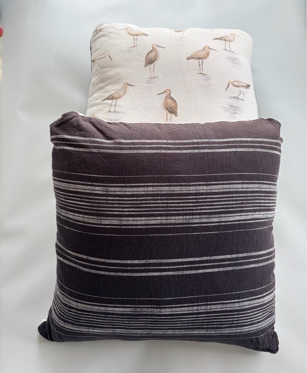 Sainsbury’s Home Set Of 2 Large Seabird Print Cushions Decor Sofa Bed 45x45cm