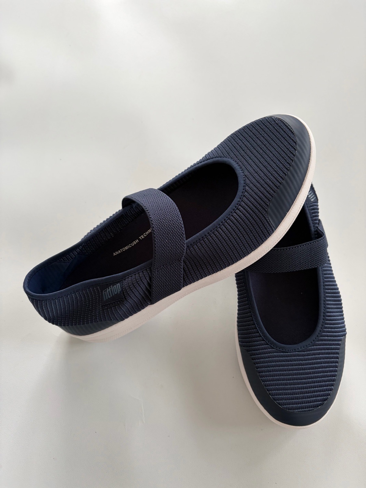 FitFlop Women's Uberknit Mary Jane Royal Blue Breathable Stretch Shoes Size 8