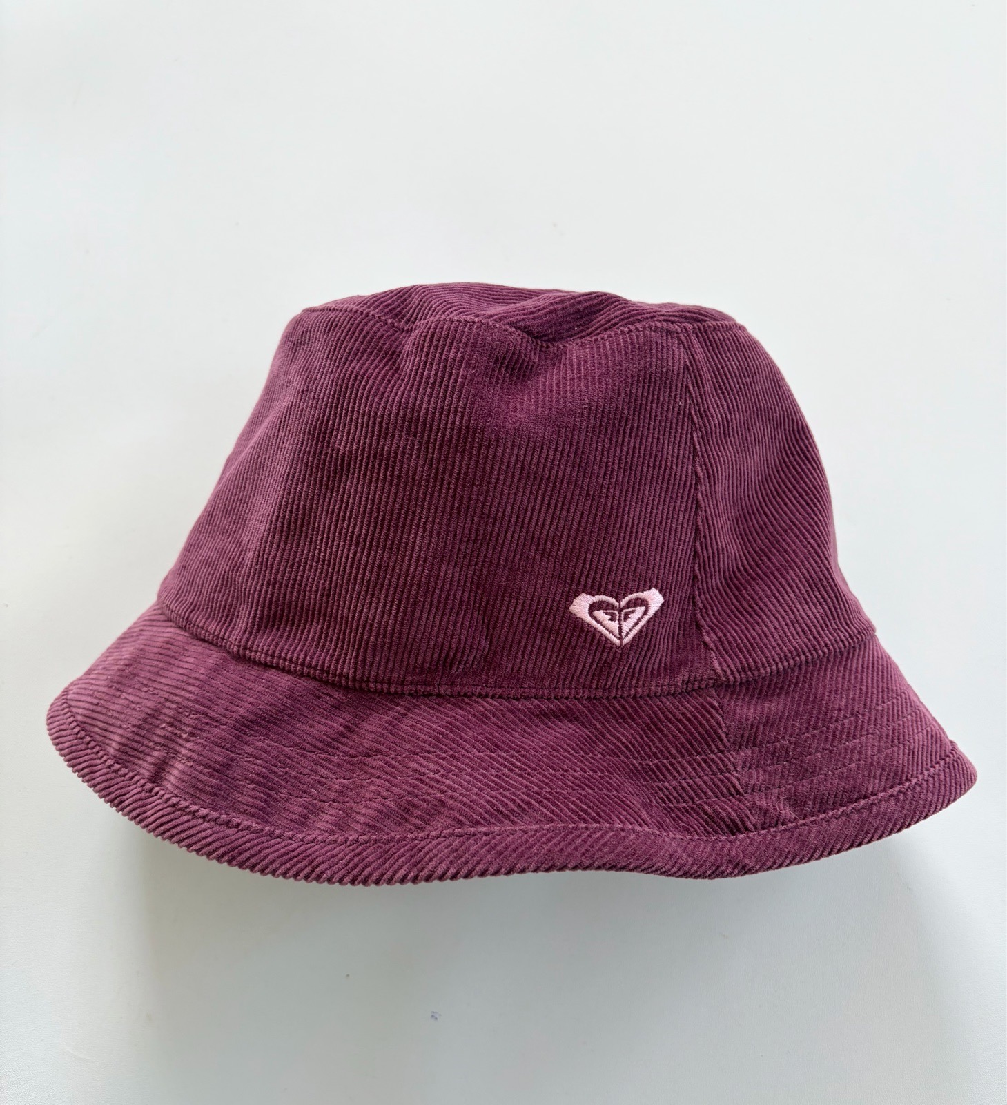 Roxy Women’s Burgundy Cord Corduroy Tropical Print Reversible Bucket Hat