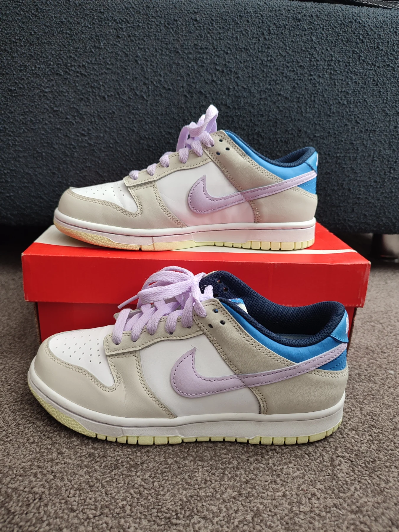 ​Nike Dunk Low GS UK 4.5 Pastel Pink Blue FB9109-103