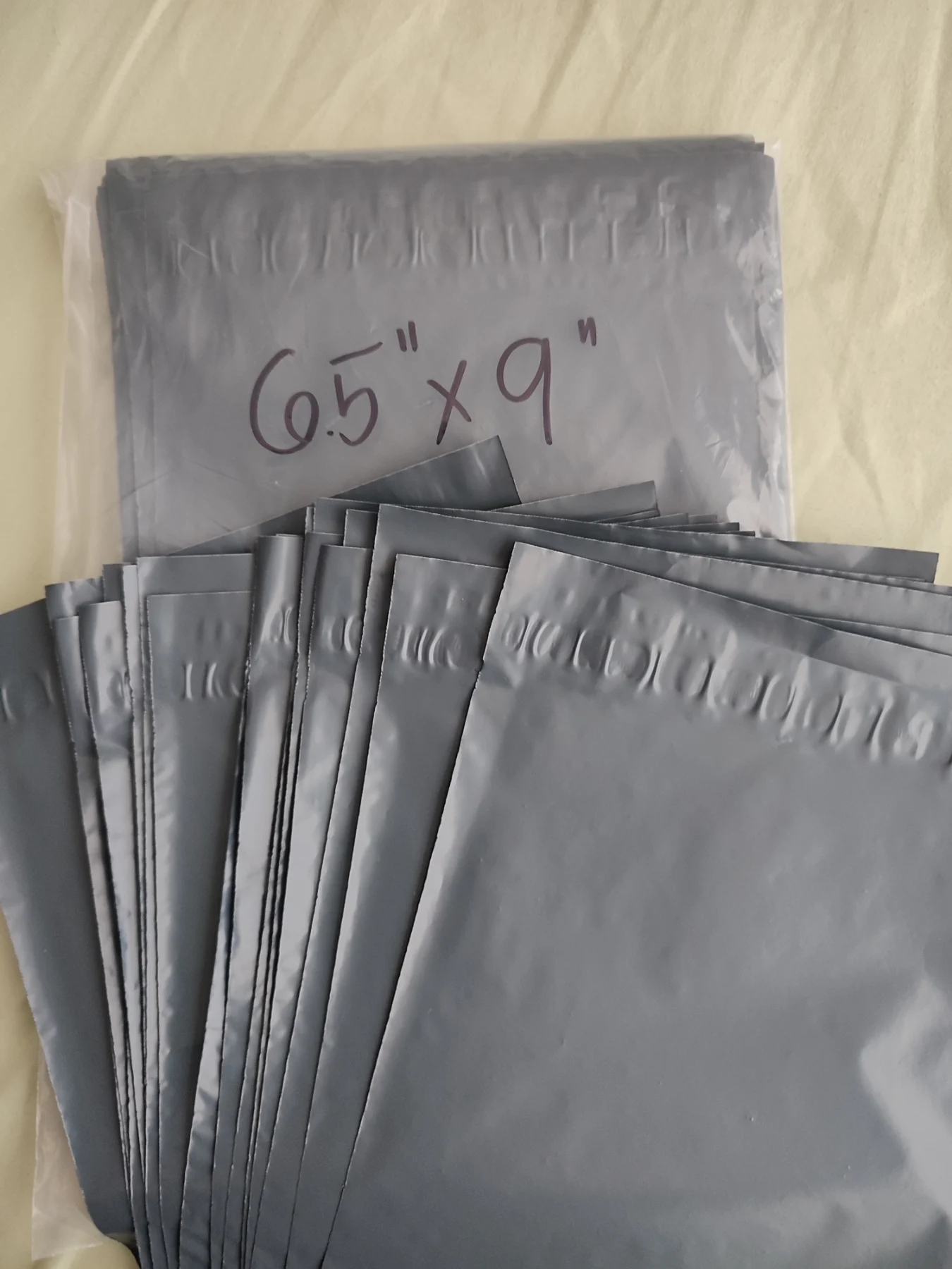 50pcs Small Grey Poly Mailing Bags Postage Envelopes Self Seal Shipping Bags 6.5" x 9"