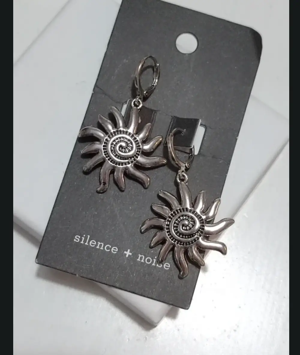 Urban Outfitters Sun Drop Earrings in silver tone