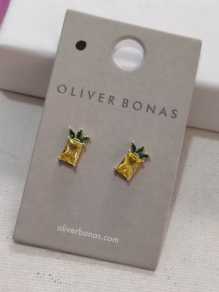 Oliver Bonas Pineapple stud earrings