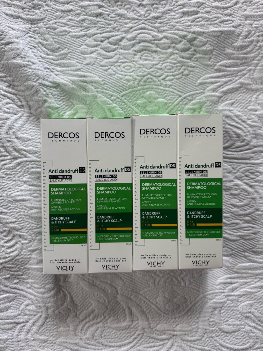 Vichy anti dandruff shampoo for dry hair x 4 bottles