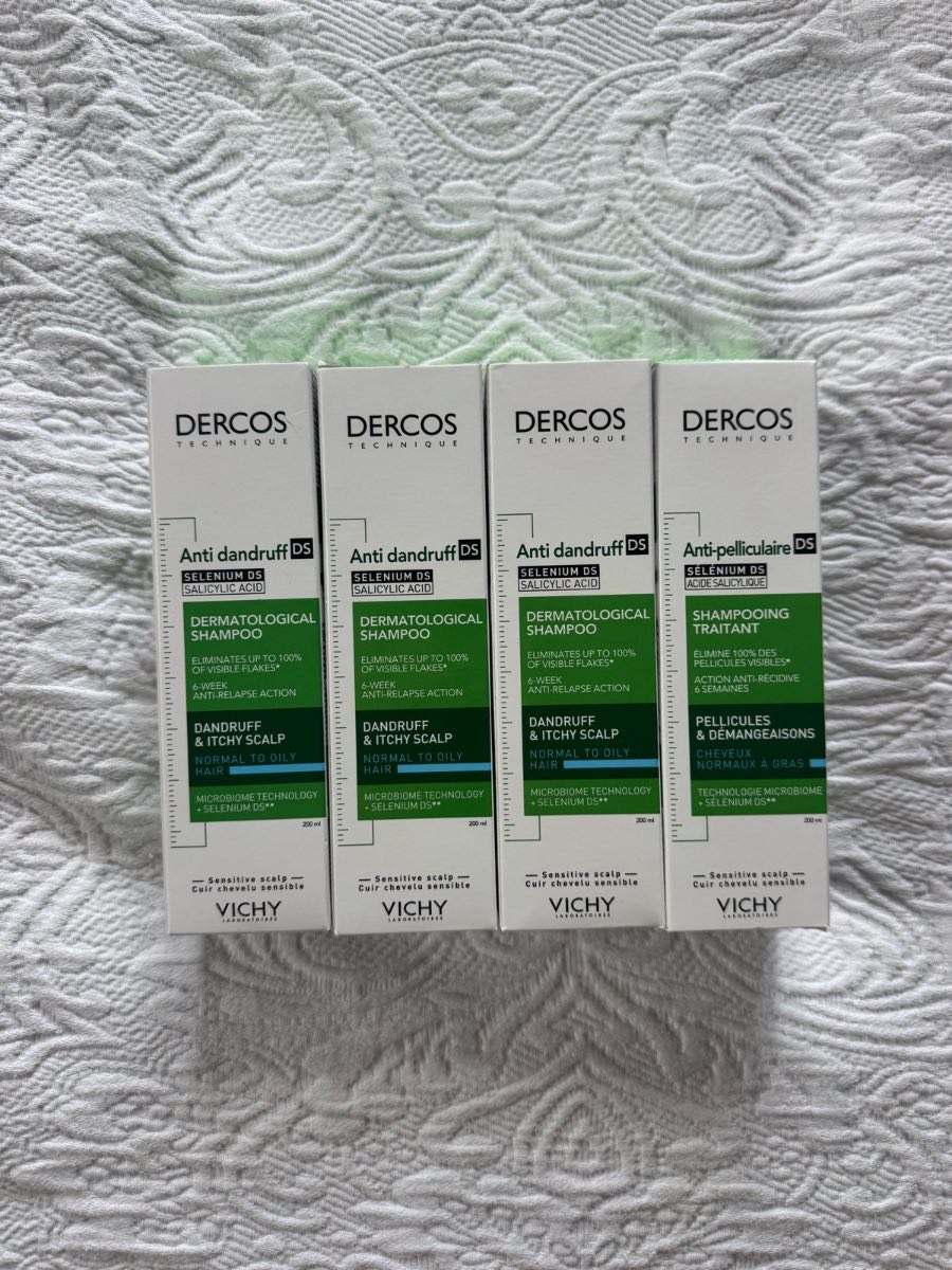 Vichy anti dandruff shampoo for normal/oily hair x 4 bottles