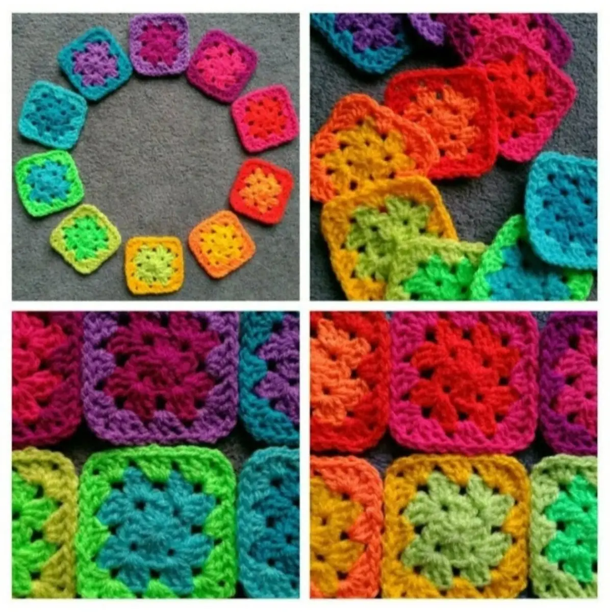 80 Crochet Granny Squares