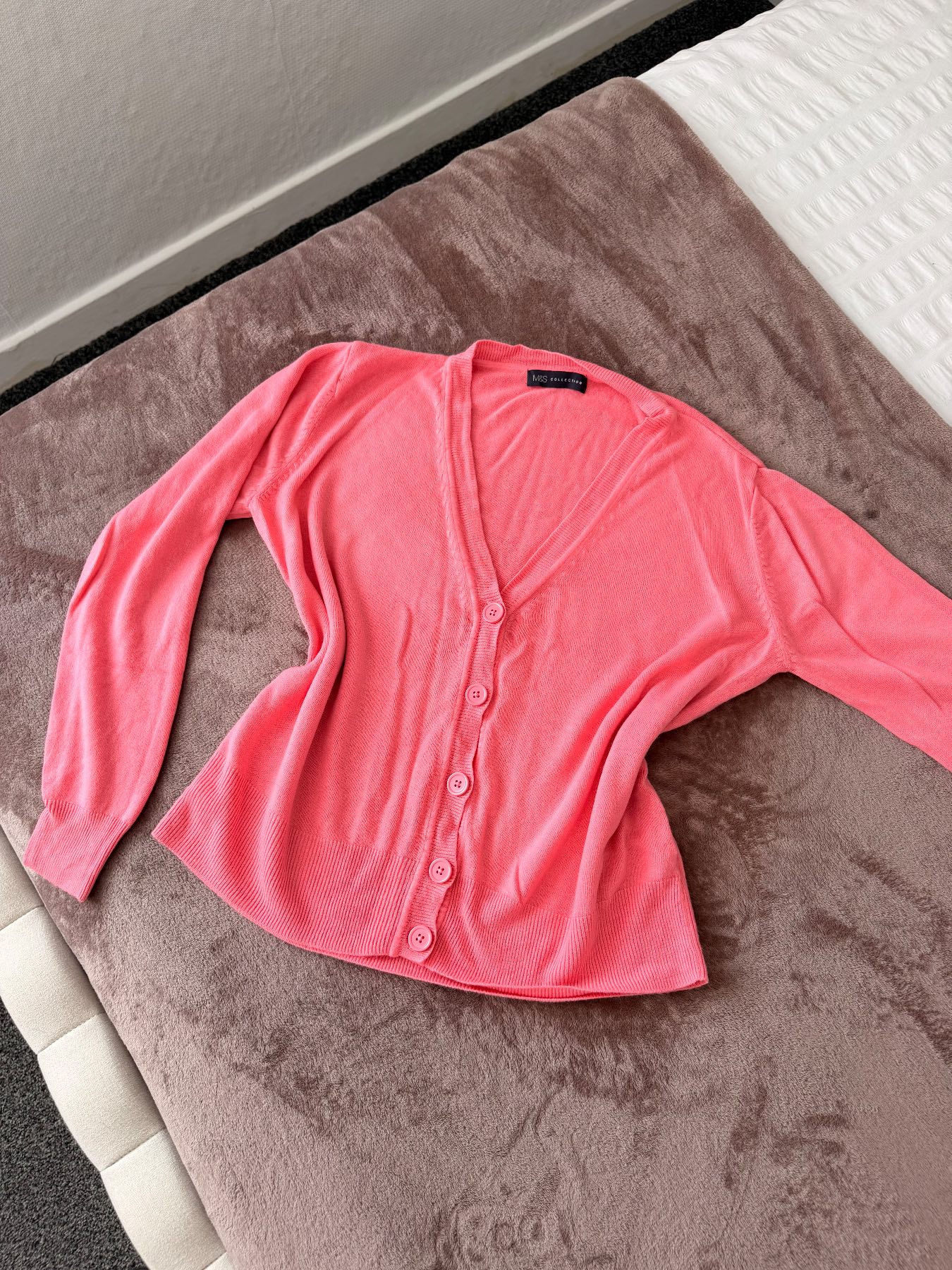 M&S pink knitted cardigan Medium