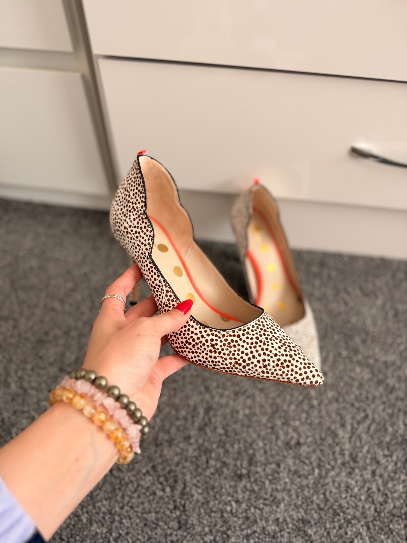 Boden Animal Print Calf Hair Pointed High Heel Shoes (EU 39.5 / UK 6.5)