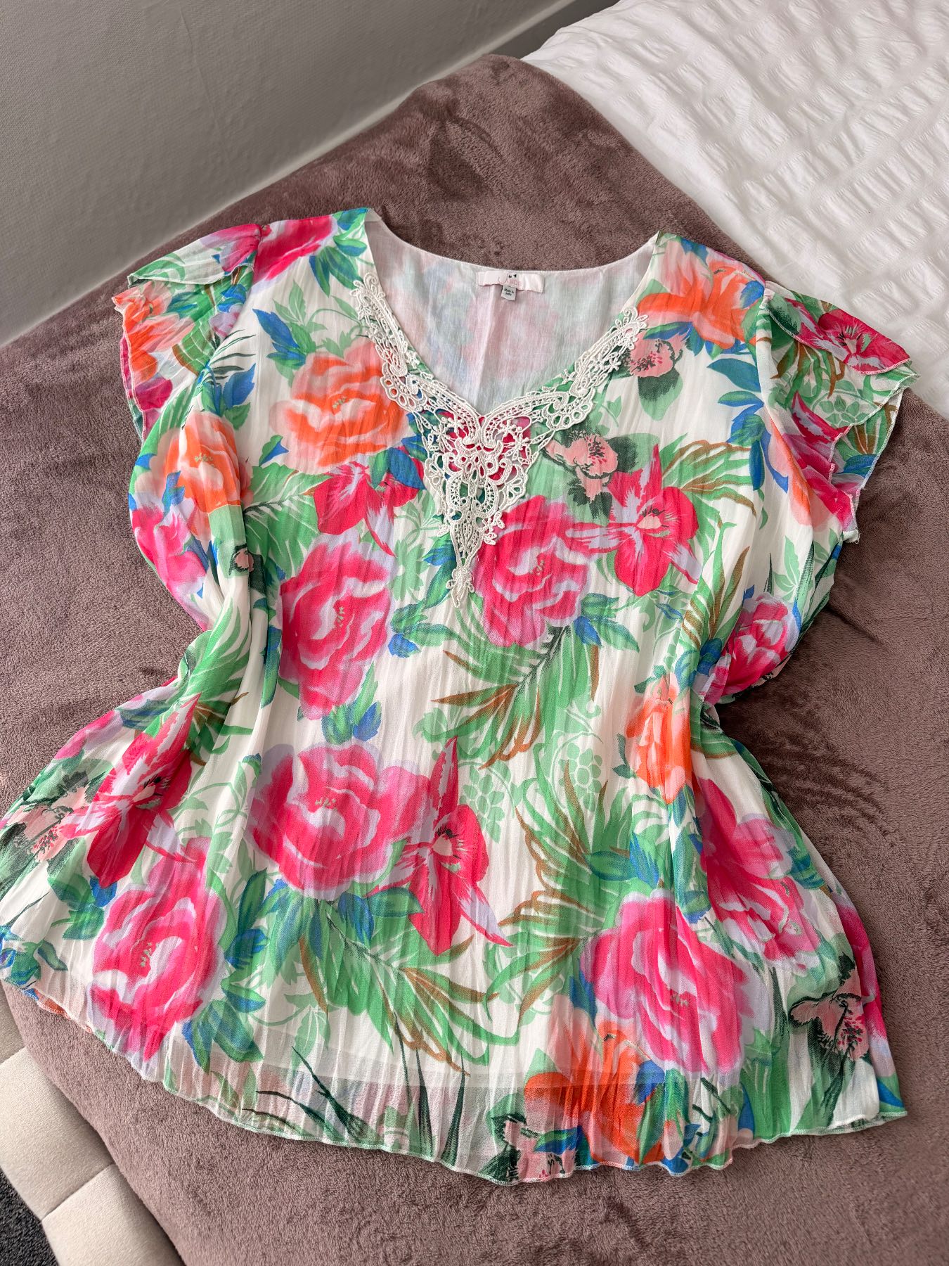 Julipa floral summery top blouse UK22