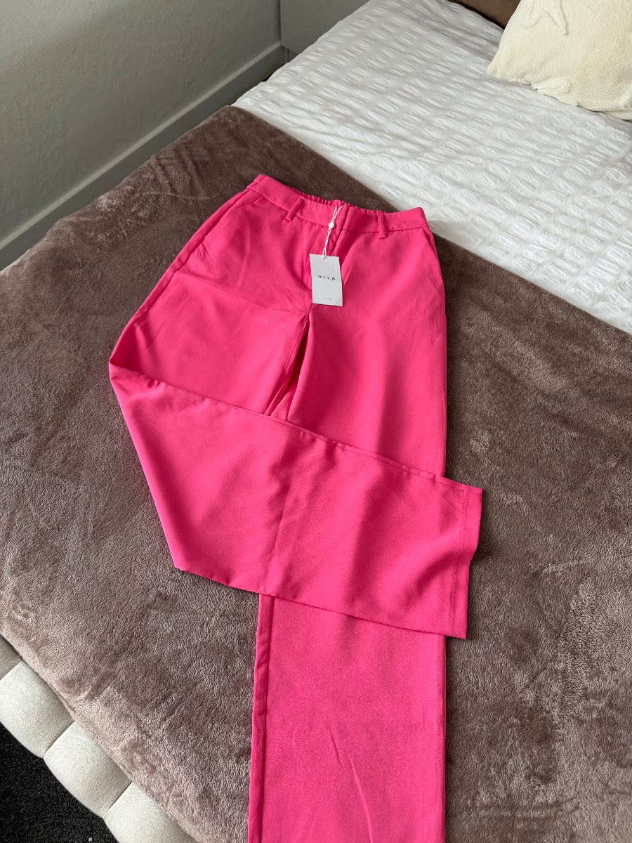 Vila pink wide leg trousers Eur34 UK6/8