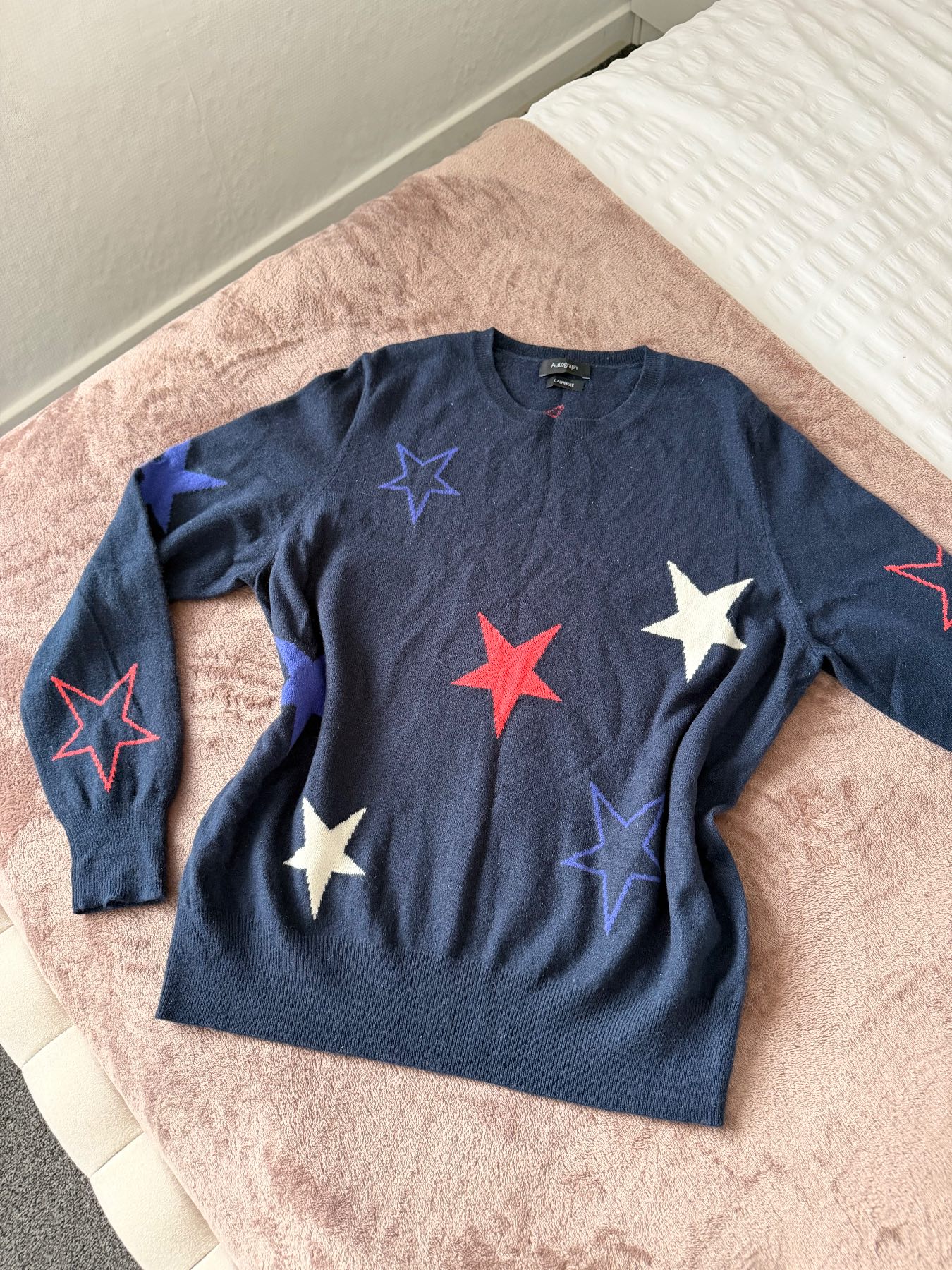 Autograph M&S navy cashmere jumper UK18