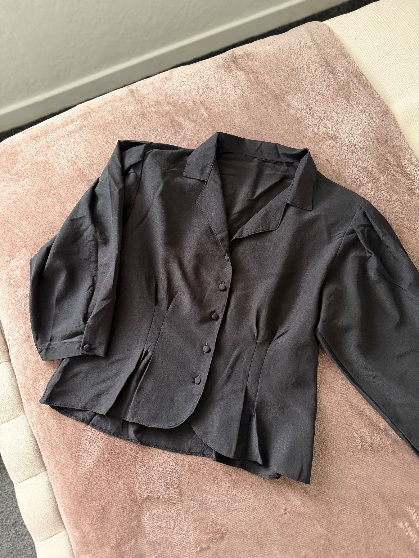 Vintage StMichael black shirt UK14