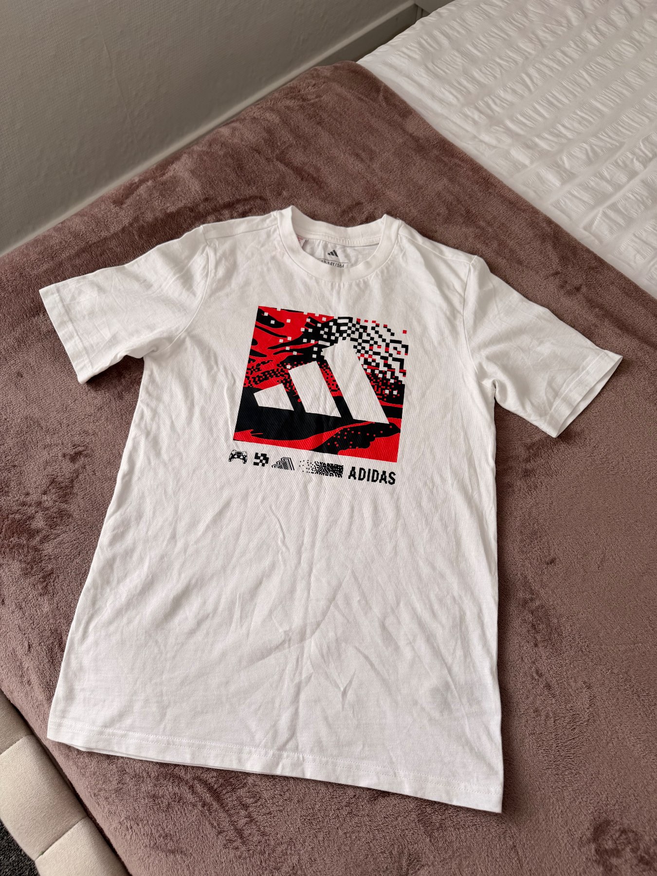Adidas white boys tee Age 13/14