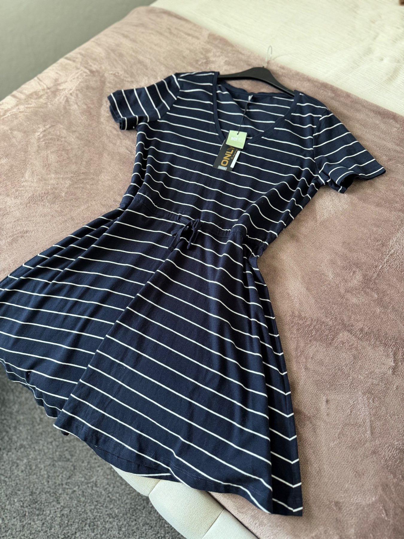 Only navy striped dress BNWT Size M