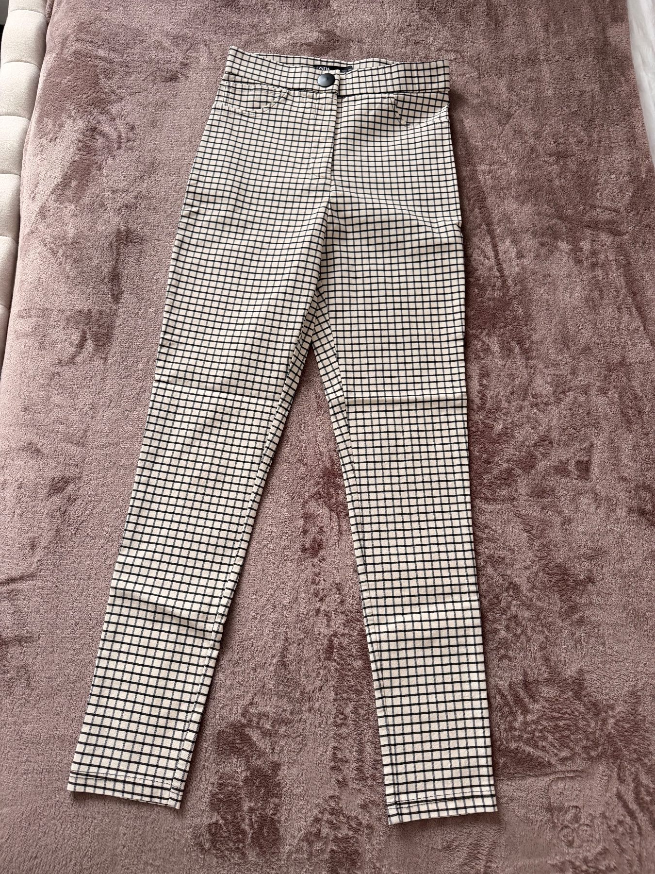 Zara cream/black high waist jeggings Size S