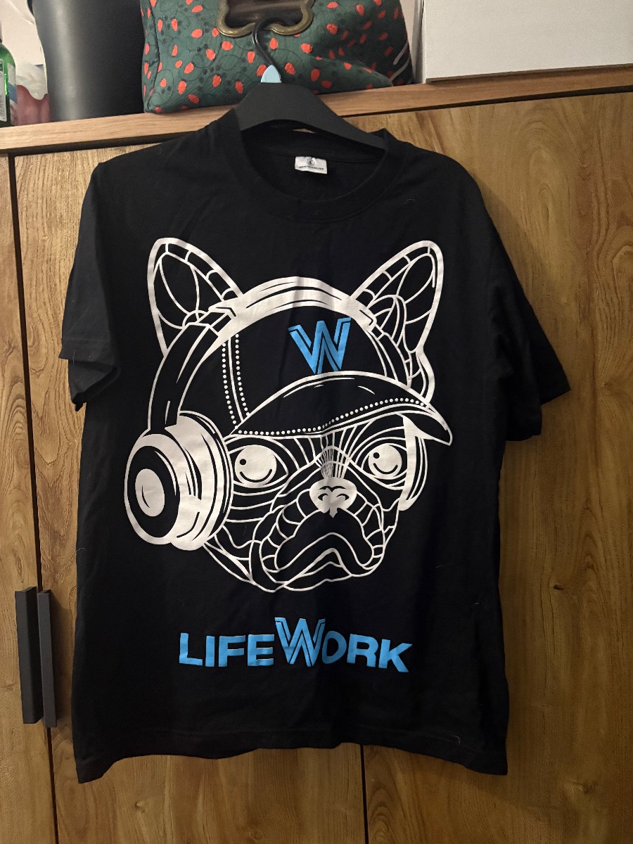 Life work frenchie dj tshirt