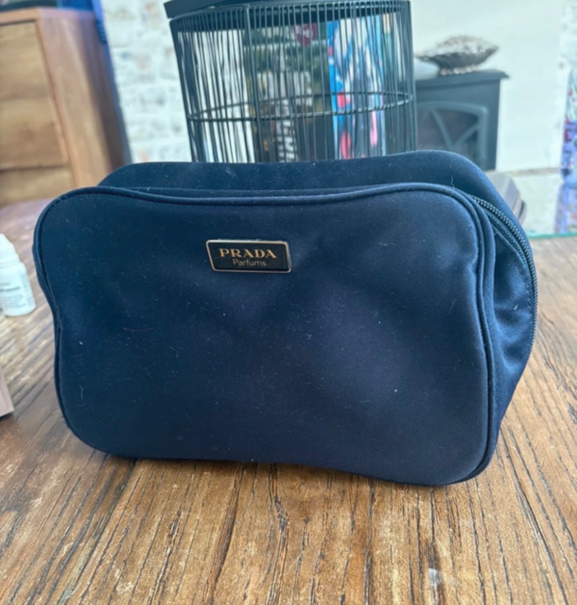 Authentic Prada wash bag navy